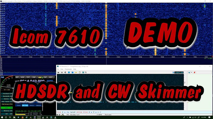 Icom 7610 HDSDR CW Skimmer Narrow DEMO Only