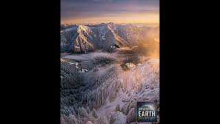 Freevisuals Aerial View Over Snow-Capped Mountains Free Stock V | For Content Creators