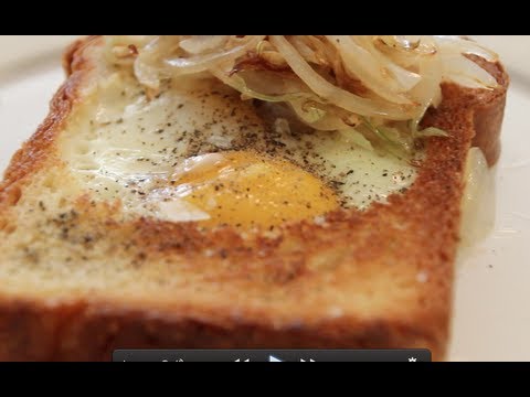 Egg in a hole on brioche, from the video
