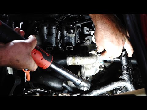 How To Replace Hyundai Getz Thermostat Housing 2002-2009 G4EE G4ED