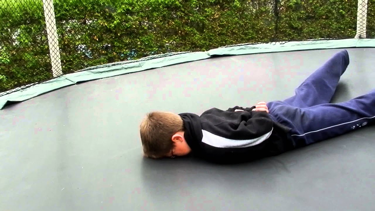funny trampoline accident YouTube
