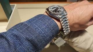 Rolex Day Date White Gold Silver Dial Ref. 228239 Unboxing and Overview