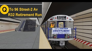 OpenBVE HD 60 FPS: R32 Retirement Run (Q) Express from Brighton Beach To 96 St-2Av (Brighton Exp)