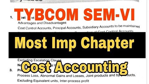 TYBCOM SEM 6 Cost Accounting Most Imp Chapter || Atul Sir || Passing Strategy