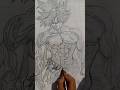 🔥 Goku Full Power Mode 💥 | Ultimate Saiyan Sketch ✍️ #Shorts