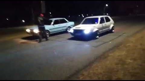 Vw mk1 1.8L 8v itb vs toy beams 2L16v itb drag race