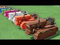 TRANSPORTING ALL COLORFUL MINI CRAWLER TRACTORS ON GARAGE WITH TRUCKS | Farming Simulator 22