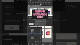 Rename Artboards Easily using AI Scripts #graphicdesigner #adobeillustrator