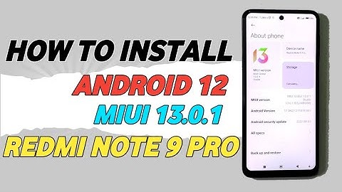 REDMI NOTE 9 PRO MIUI 13.0.1 WITH ANDROID 12 | HOW TO INSTALL ANDROID 12 | 2.90 GB UPDATE FILES