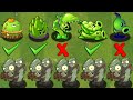 All GREEN Premium Plants Power-Up! vs Big Head Gargantuar - Plants vs Zombies 2 Mod