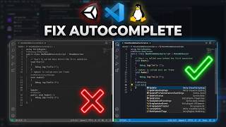 how to setup unity and vs code (FIX auto complete code) with any linux distro