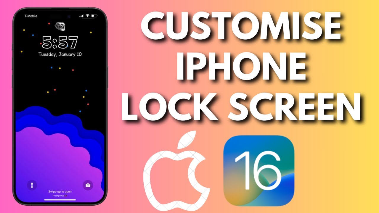 How To Customise Your Iphone Lockscreen On IOS 16 - YouTube