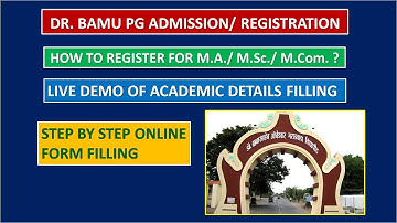DR. BAMU PG ADMISSION 2021-2022 | STEP BY STEP PG FORM FILLING