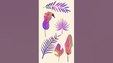 Tropical leaves freebie 🤗 | Digital art | Affinity designer | Crafting