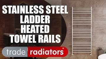 Stainless Steel Ladder Heated Towel Rails | Trade Radiators
