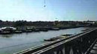 Keven Dagit driving over the Tigris River Iraq