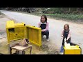Genius girl restores old banana tree slicer, repairs and replaces 750w motor ball