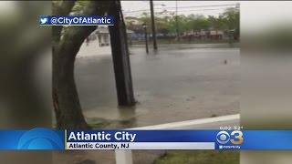 Steady Rain Along Jersey Shore Leads To Flooding