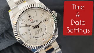 ROLEX SKY DWELLER SETTING THE TIME AND DATE