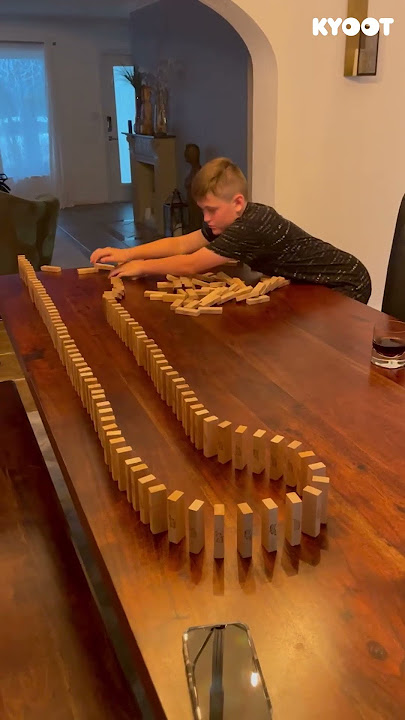 This is almost heartbreaking! 🥺 #dominos #kids #fails #shorts