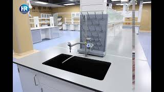 Laboratory Wall Bench / Lab Side Workbench Complete Display
