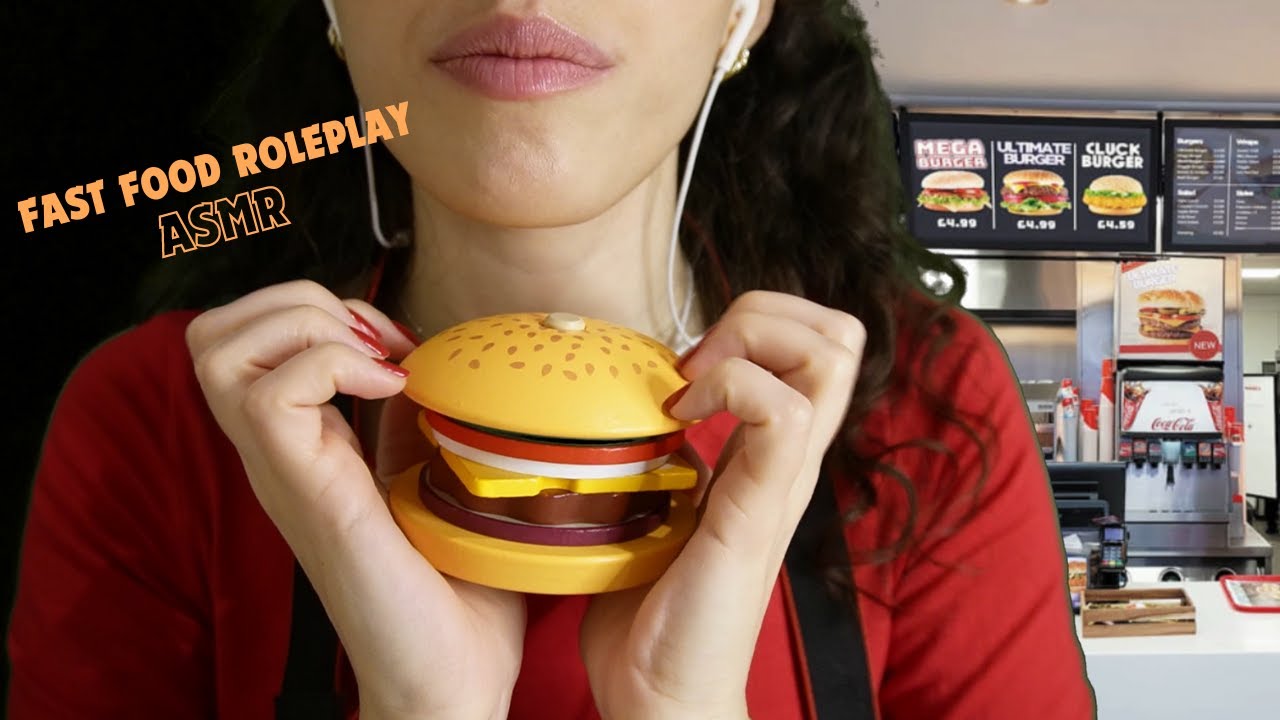 🍟 FAST FOOD ROLEPLAY ASMR 🍔 wooden burger, fast tapping, giochi in legno - Asmr Ita