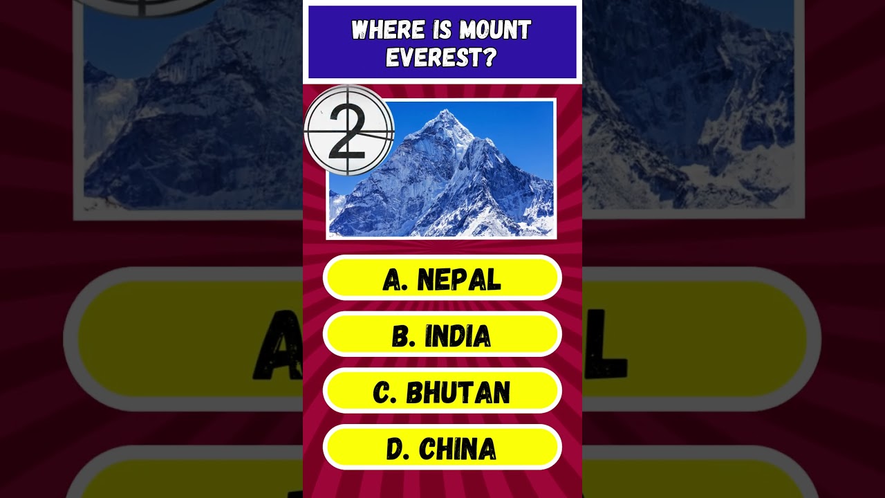 Where is Mount Everest? 🏔️ Can You Guess? 