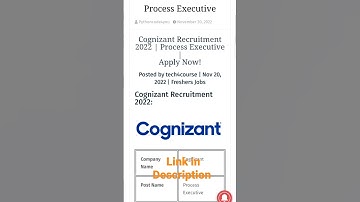 Cognizant Hiring Freshers | Apply Now #viral #shorts #viralvideo