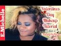 GLITTER SMOKEY EYE VALENTINES DAY MAKEUP TUTORIAL feat MakeupByMaura| E.Michelle