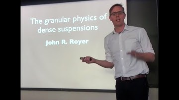 Granular Physics of Dense Suspensions   John R  Royer