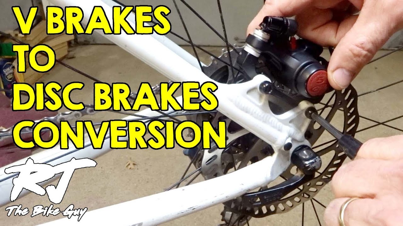 Disc Brake Conversion/Upgrade On Mountain Bike - Youtube