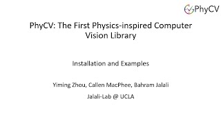 PhyCV: Installation and Examples