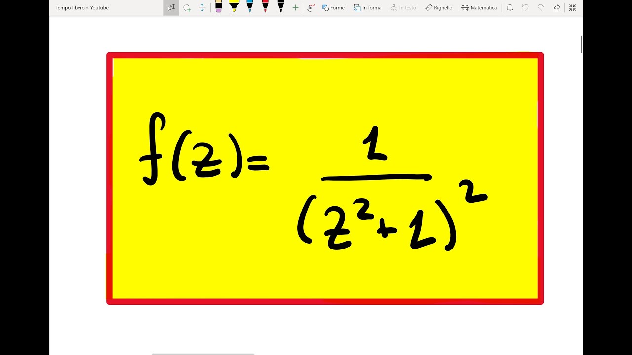 Analisi II - Calcolo dei residui - Esercizio svolto n°1