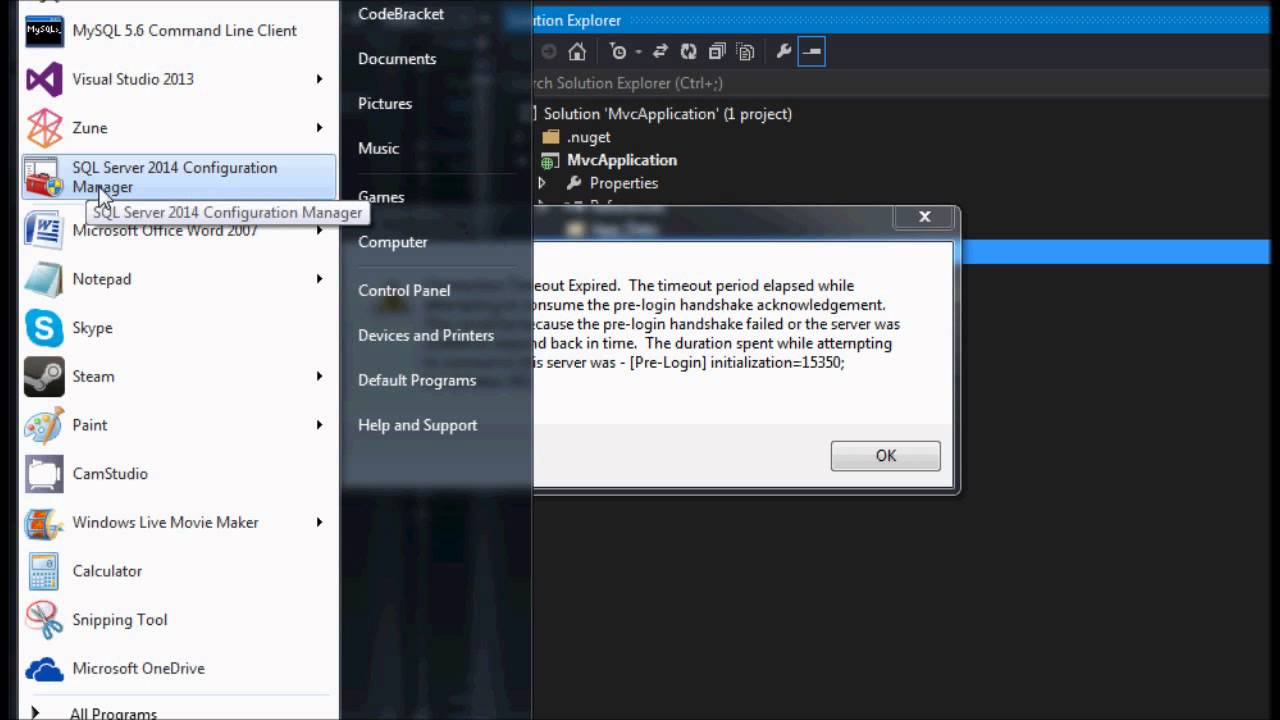 How to add a database to a MVC appliction - YouTube