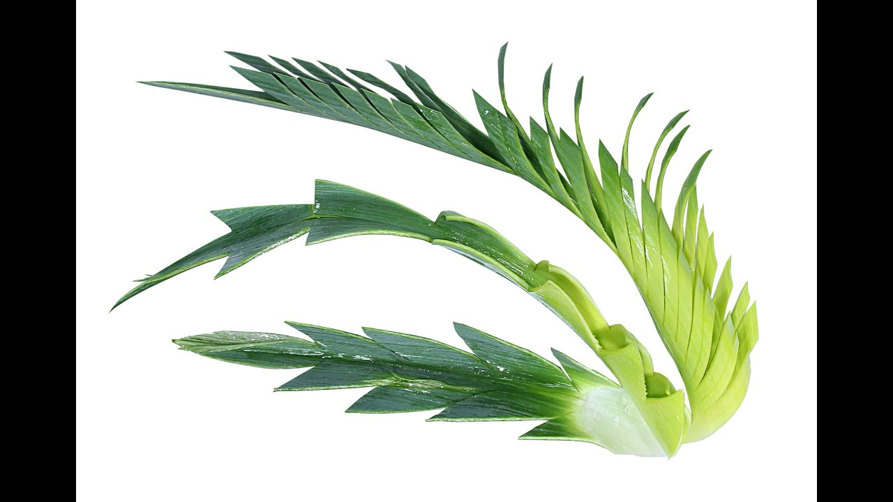 #004 Kurs carvingu za darmo - liść z pora wzór I / Free carving course - leek's leaf formula I