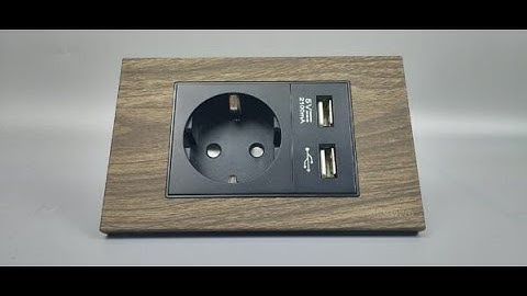 Ổ Cắm Điện Chống Giật Chuẩn Đức Tích Hợp 2 Cổng USB Sạc 5V Vân Gỗ Tenko I Tenko.com.vn