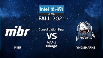 CS:GO - YNG Sharks vs. MIBR [Mirage] Map 2 - IEM Fall 2021 - Consolidation Final - SA