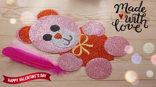 Easy Teddy Bear with paper craft/ Teddy Bear Birthday card tutorial/ Handmade Greeting card easy
