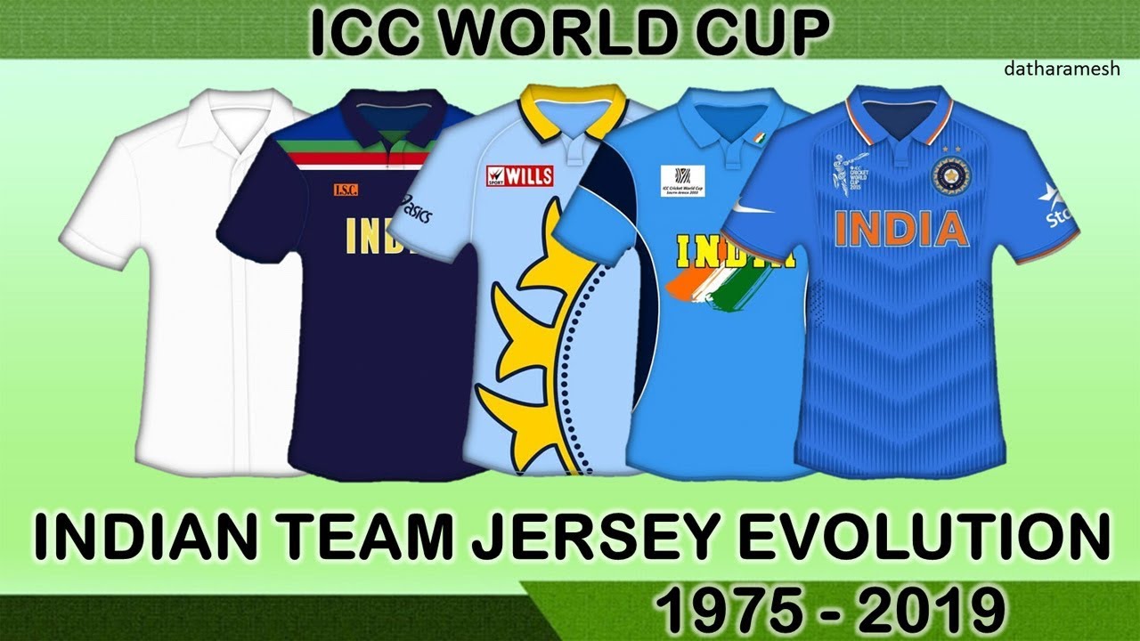 evolution of indian cricket jersey