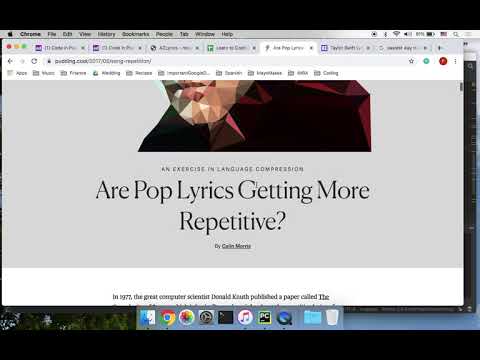 CodeInPlace Final Project (2020) - Taylor Swift Studio Album Lyric Analysis