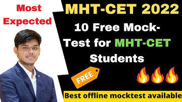10 Free Mock Test for MHT-CET 2022 🔥 | Road to 99++ percentile 💯 |  PCM mock-tests | #mhtcet2022