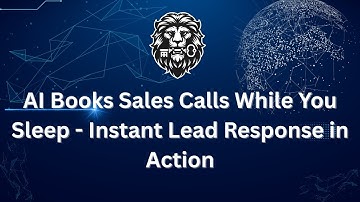 AI Books Sales Calls While You Sleep | Instant Lead Response in Action
