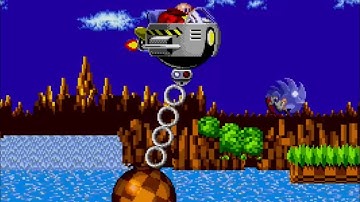 Sonic The Hedgehog 100% Walkthrough Part 1 - Green Hill Zone