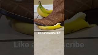 Experiment: Boots vs Banana : Crushing #experiment #crushing #food #asmr #banana #win #fail