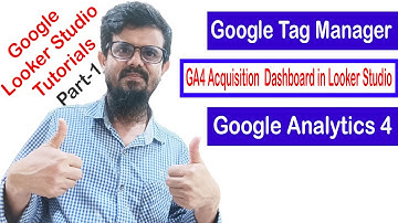 Create a GA4 Acquisition Overview Dashboard with Google Looker Studio Part-1: #lookerstudio #ga4