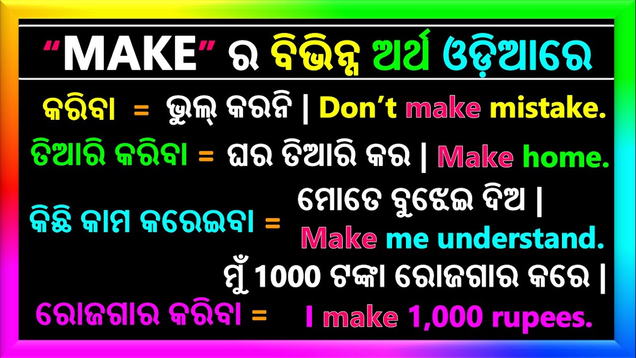 Different Meaning of 