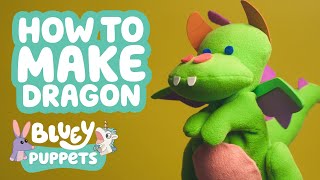bluey puppets how to make dragon brand new series bluey