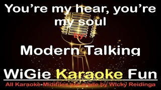 Video thumbnail of "Backingtrack with lyrics  You're my heart, you're my soul - Modern Talking"