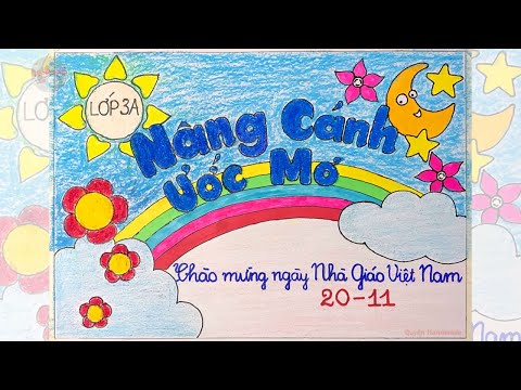 Trang trí đầu báo tường | Vẽ trang trí đầu báo tường trên giấy a4