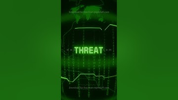 THREAT   Retro CRT green screen glitch text animation